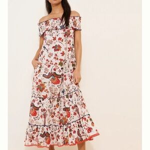Elegant Floral Off-Shoulder Maxi Dress
